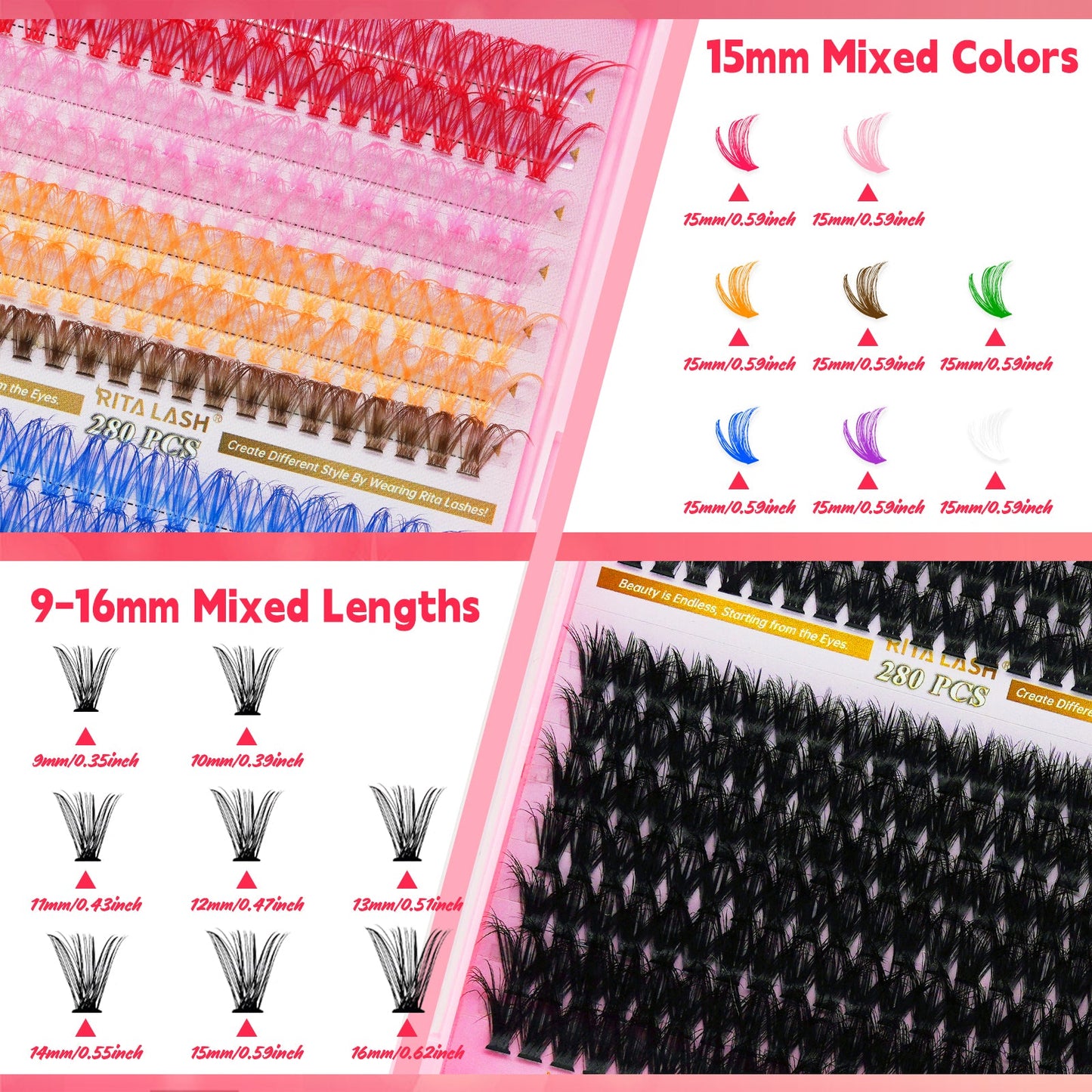✨Individual Eyelash Kit, 1 BoxMixed Length & Styles Natural Look Eyelashes Extension, Self Grafting Curl Eyelashes,Eyelash Glue Extension, Eye Makeup Enhancement, Lash Clusters Kit, Makeup,Lash Clusters, Eyelashes Clusters