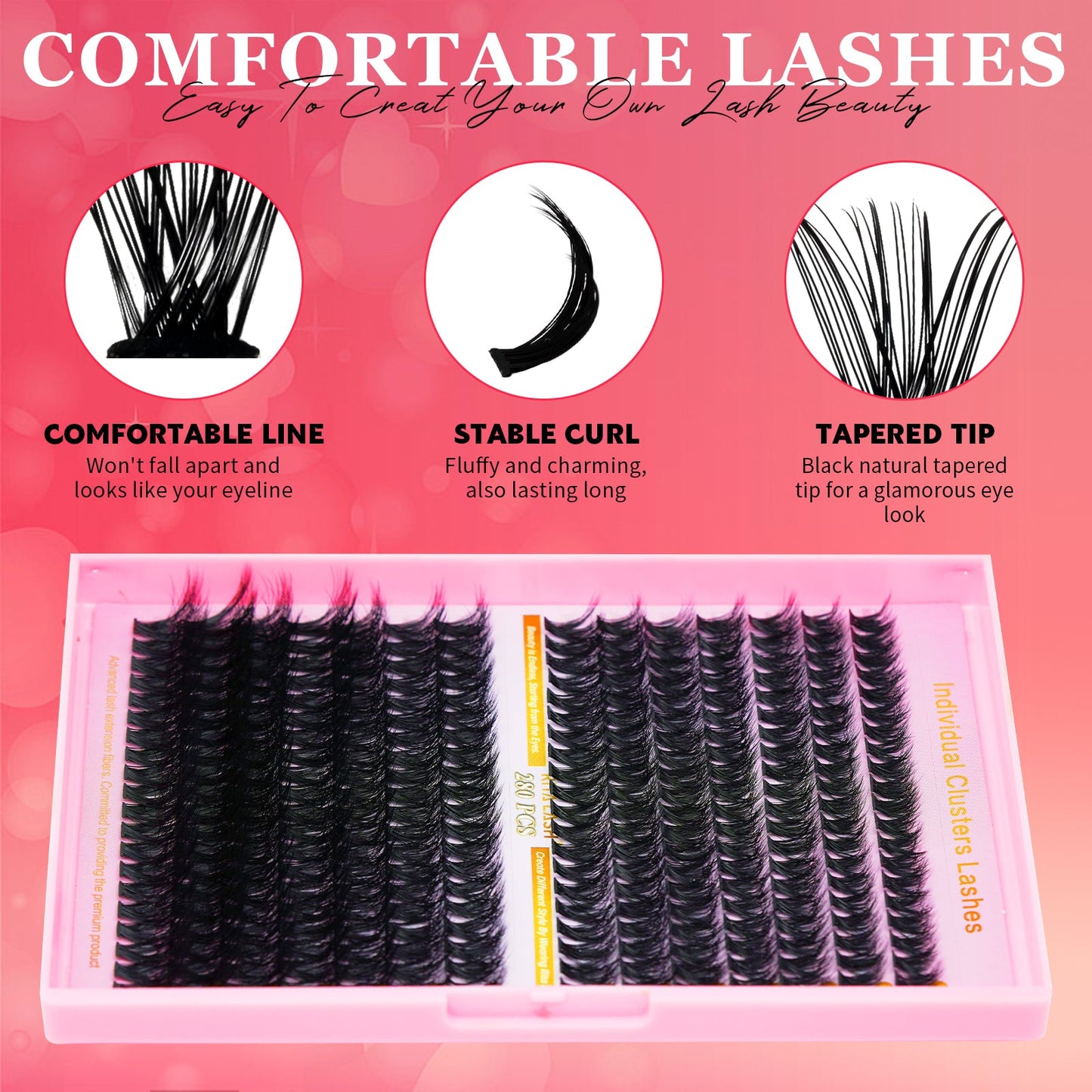 ✨Individual Eyelash Kit, 1 BoxMixed Length & Styles Natural Look Eyelashes Extension, Self Grafting Curl Eyelashes,Eyelash Glue Extension, Eye Makeup Enhancement, Lash Clusters Kit, Makeup,Lash Clusters, Eyelashes Clusters