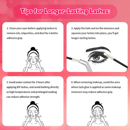 ✨Individual Eyelash Kit, 1 BoxMixed Length & Styles Natural Look Eyelashes Extension, Self Grafting Curl Eyelashes,Eyelash Glue Extension, Eye Makeup Enhancement, Lash Clusters Kit, Makeup,Lash Clusters, Eyelashes Clusters