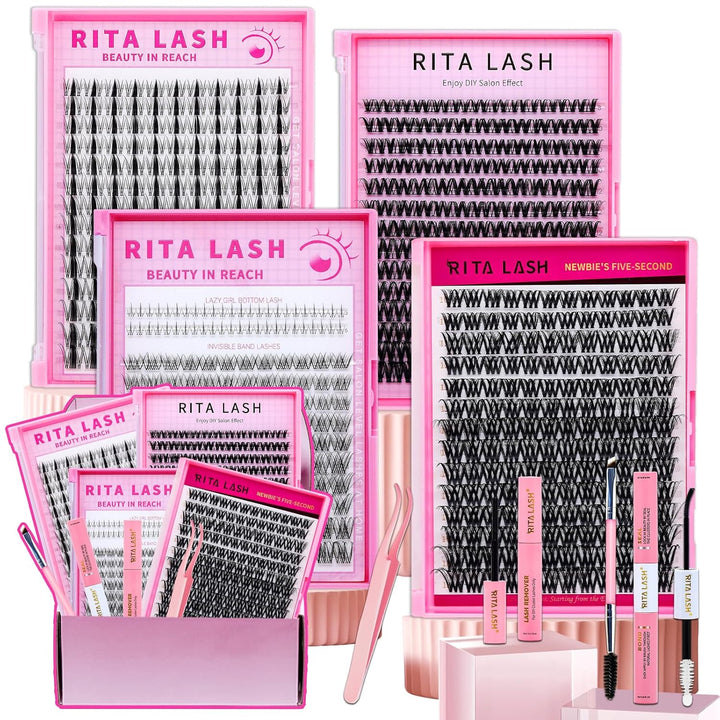 ✨RITALASH 658Pcs Fairy Style Lash Clusters DIY Extension Kit with Bond & Seal