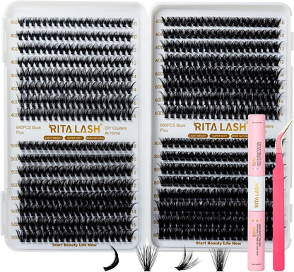 Lash Extension Kit 640pcs Lash Clusters Kit