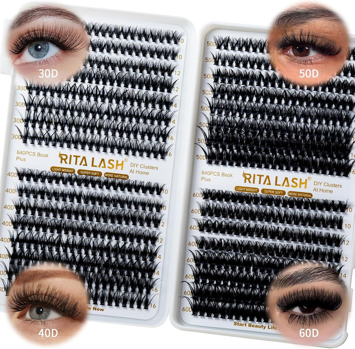 30D+40D+50D+60D Cluster Lashes Only