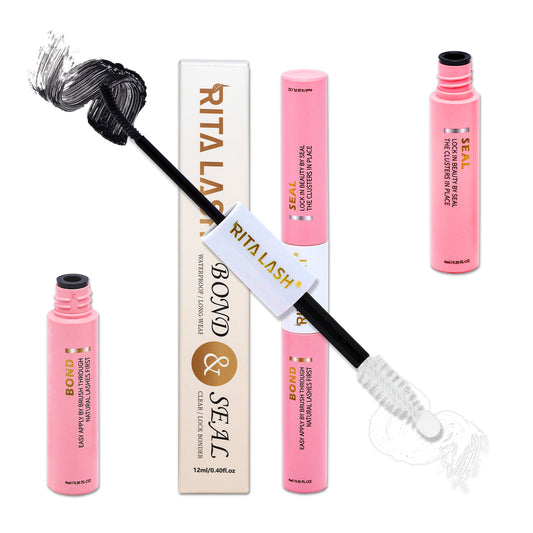🌟RITALASH RITALASH 12ML Lash Bond & Overnight Sealer For Lash Clusters DIY Eyelashes Glue Lash Overnighter Black Lash Sealant 2 In 1 Long Lasting For 14 Days Hold