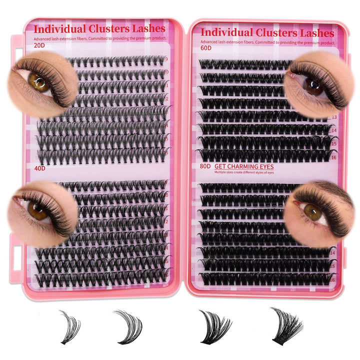 Lash Clusters 624pcs 20D+40D+60D+80D