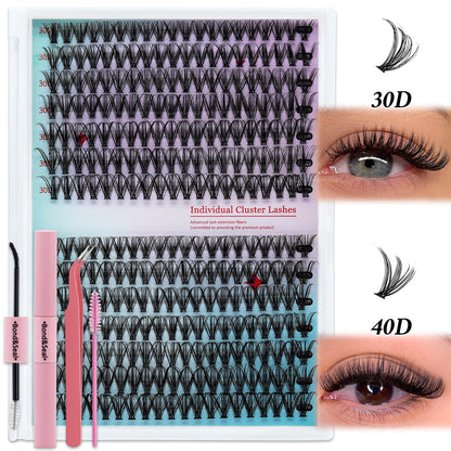 💖RITALASH 280PCS & 320PCS Individual False Cluster Lashes – 30D+40D / 30D+40D+50D D Curl with Bond, Seal, Tweezer & Brush for Easy DIY Lash Extensions at Home