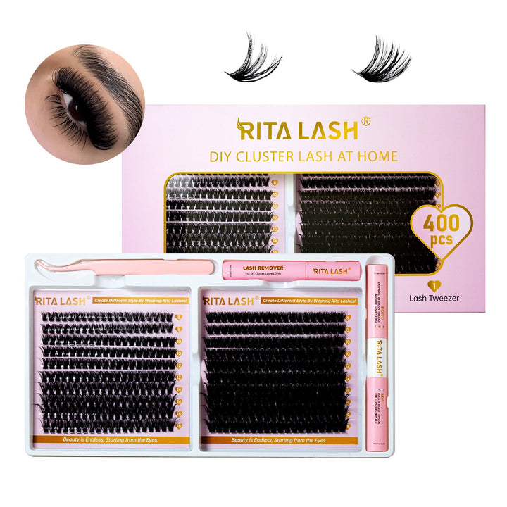 400pcs DIY Cluster Lashes Kit