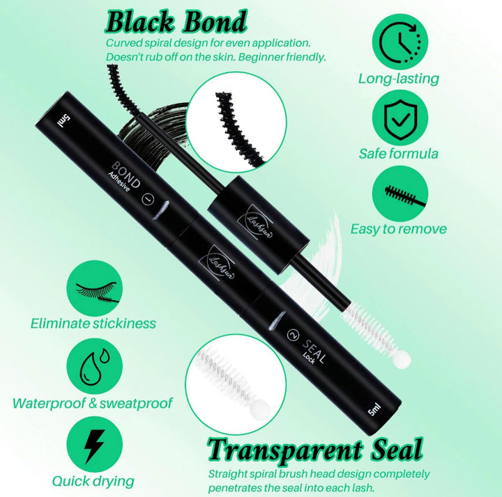 Individual False Eyelashes Extension Kit Curl Wispy Style,Individual Eyelashes Makeup Kit, 4 Box Lashes Book with Bond Seal&Remover&Tweezer