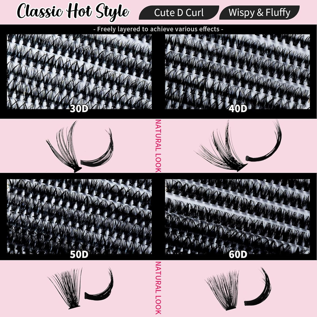 30D+40D+50D+60D Lash Extension Kit 640pcs