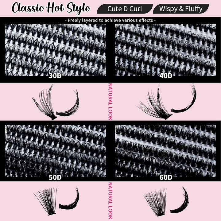 30D+40D+50D+60D Lash Extension Kit 640pcs