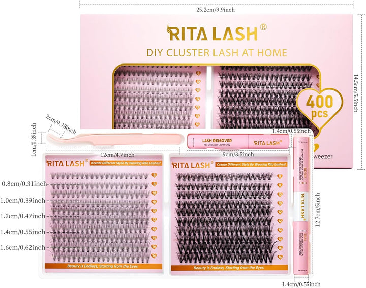 10D+30D Cluster Lash Kit,8-16mm