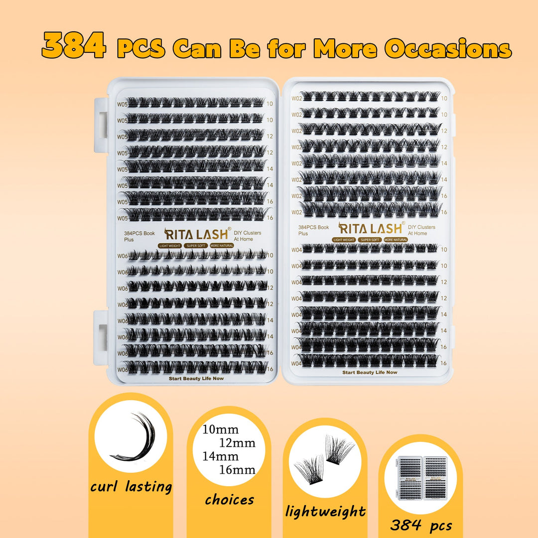 384PCS  Cluster Lahses Book