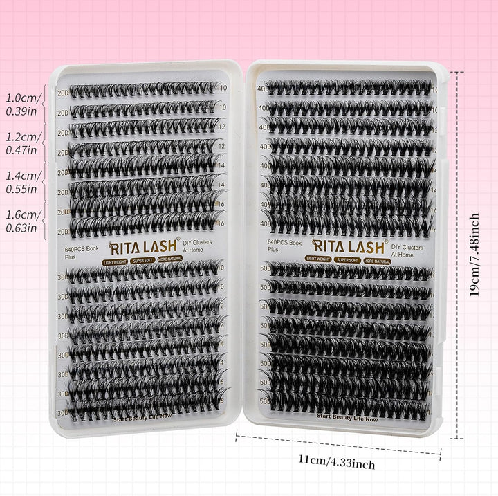 20D+30D+40D+50D Cluster Lashes Only