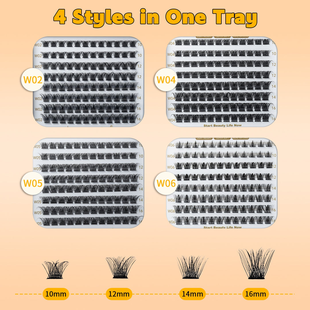 384PCS  Cluster Lahses Book