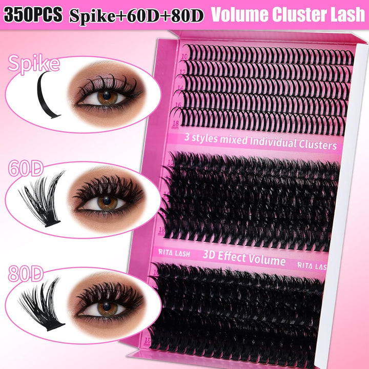 ✨RITALASH New 960PCS Bulk Lash Clusters Kit with Bond & Seal & Tools