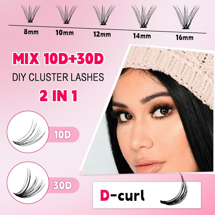 10D+30D Cluster Lash Kit,8-16mm