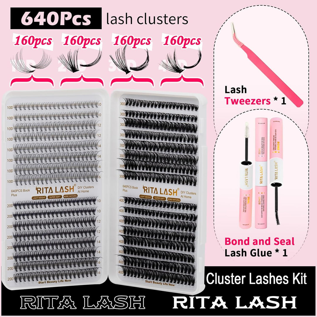 10D+20D+30D+40D Lash Extension Kit 640pcs