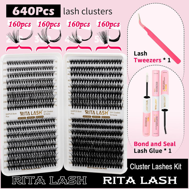 20D+30D+40D+50D Lash Extension Kit 640pcs