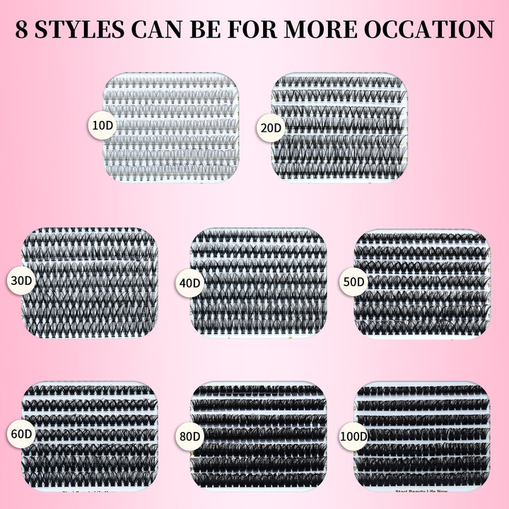 🌟RITALASH D Curl Individual Lash Cluster Book – 640PCS Reusable DIY Lashes for Effortless Extensions