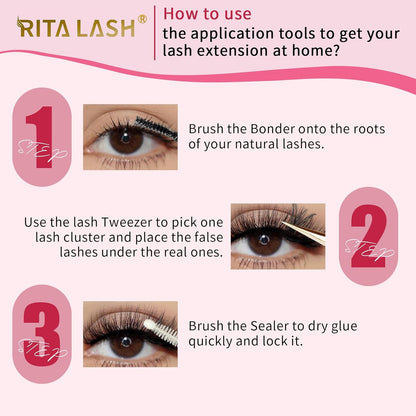 20D+30D+40D+50D Lash Extension Kit 640pcs