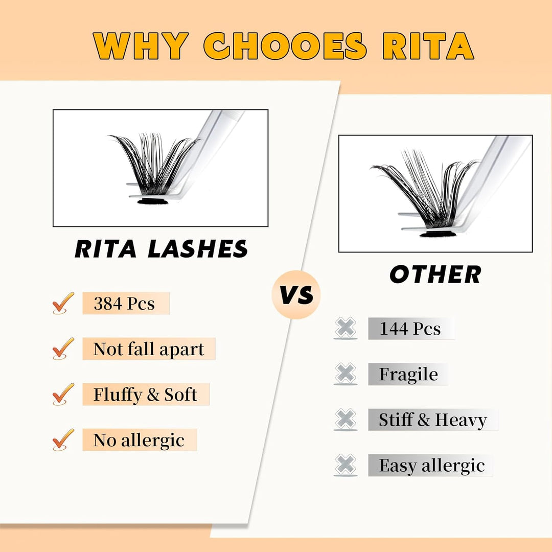 W02+W04+W05+W06 Cluster Lashes Only