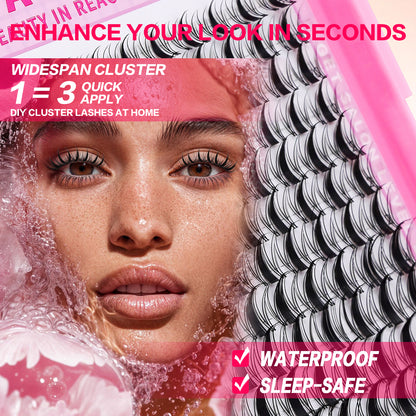 💖RITALASH 154pcs D Curl Fairy Hair Individual Eyelashes Individual False Cluster Kit DIY Eyelash Individual Lashes Mixed Lenghts At Home With Bond And Seal Applicator Individual False Cluster Remover
