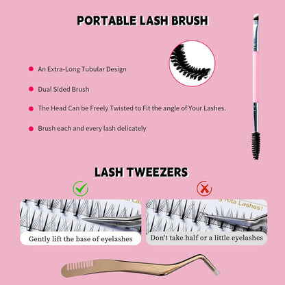 Lash Cluster Kit 384pcs W02+W04+W05+W06 Kit,10-16mm