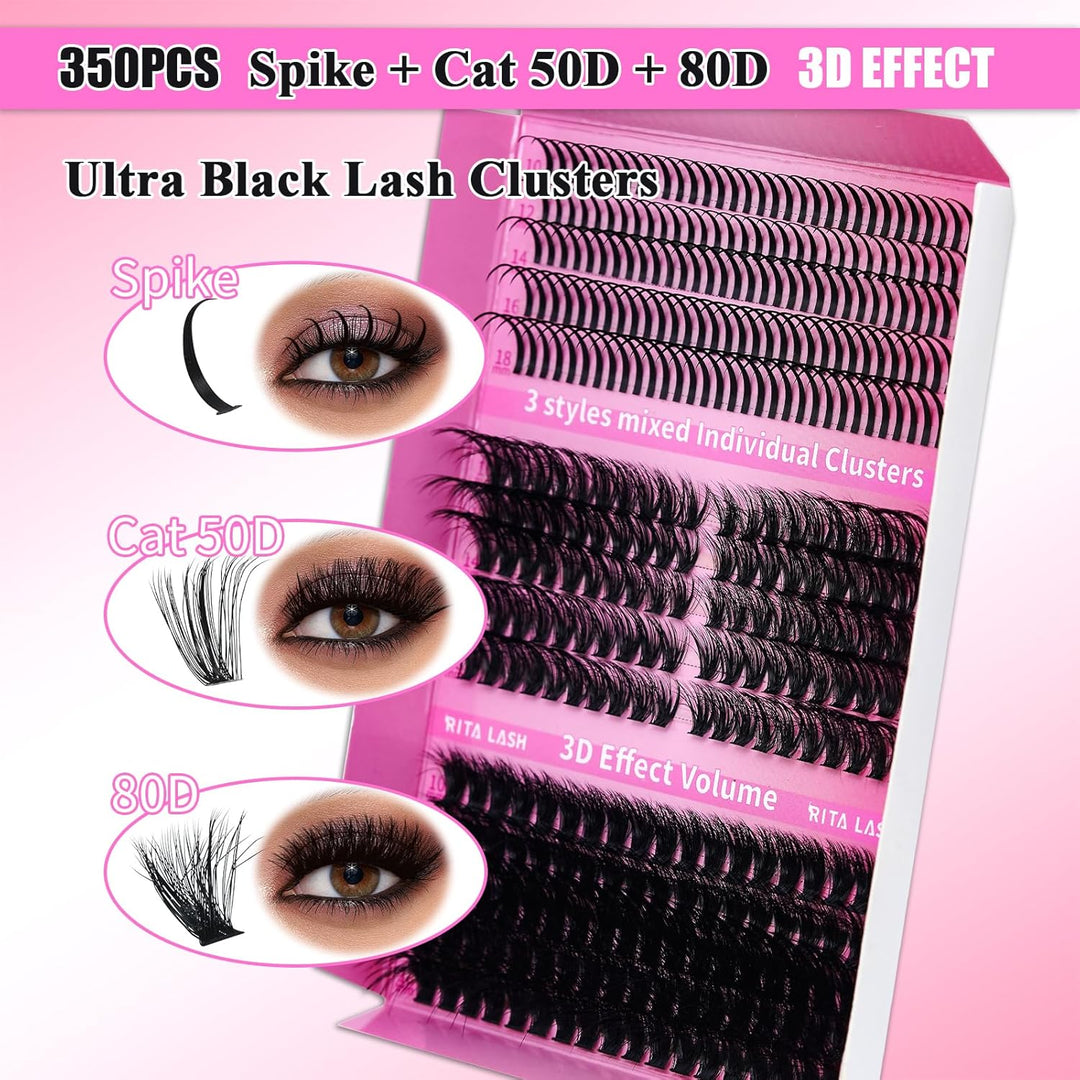 ✨RITALASH New 960PCS Bulk Lash Clusters Kit with Bond & Seal & Tools