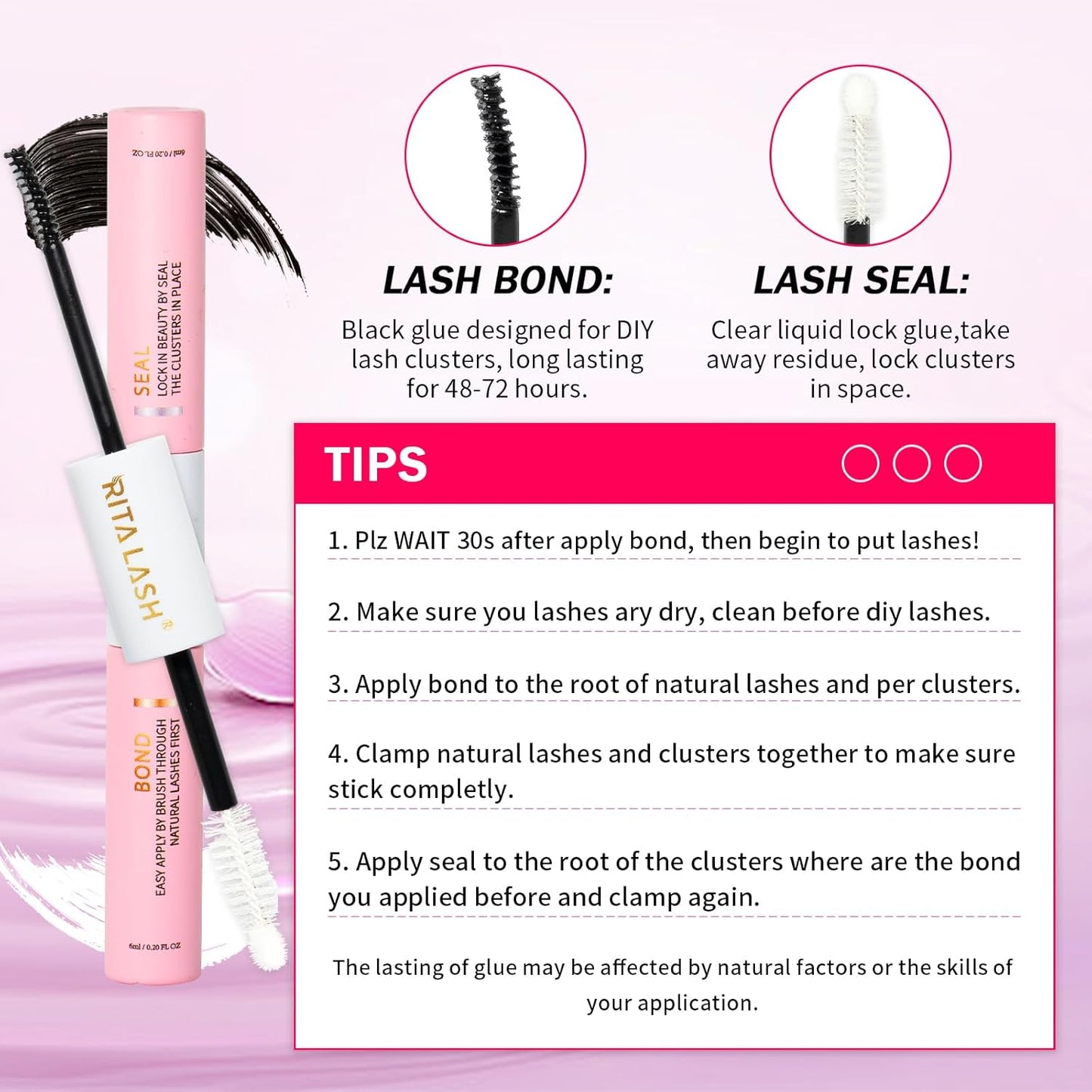 10D+30D Cluster Lash Kit,8-16mm
