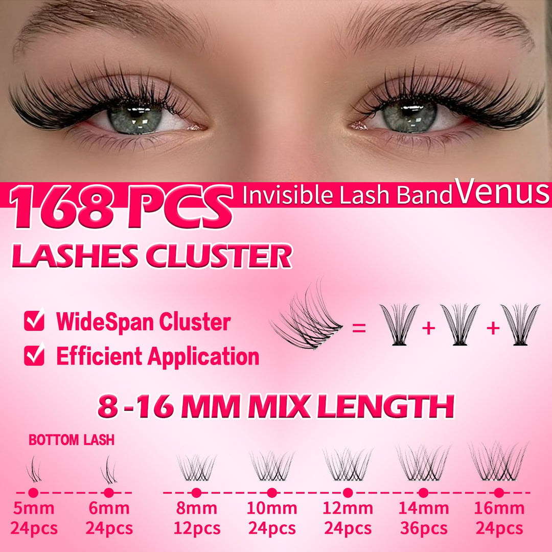 Venus Lash Clusters+Bottom Lashes