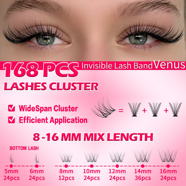 Venus Lash Clusters+Bottom Lashes