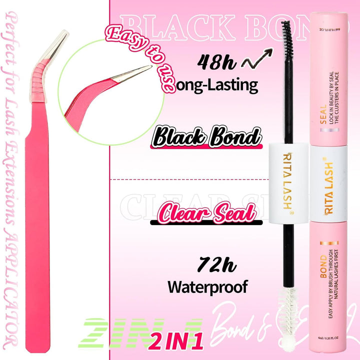 ✨RITALASH 280PCS DIY Lash Extension Kit – 60D + 80D Mixed Cluster Lashes