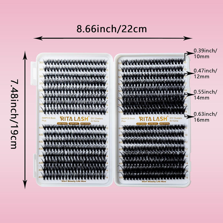 30D+40D+50D+60D Cluster Lashes Only