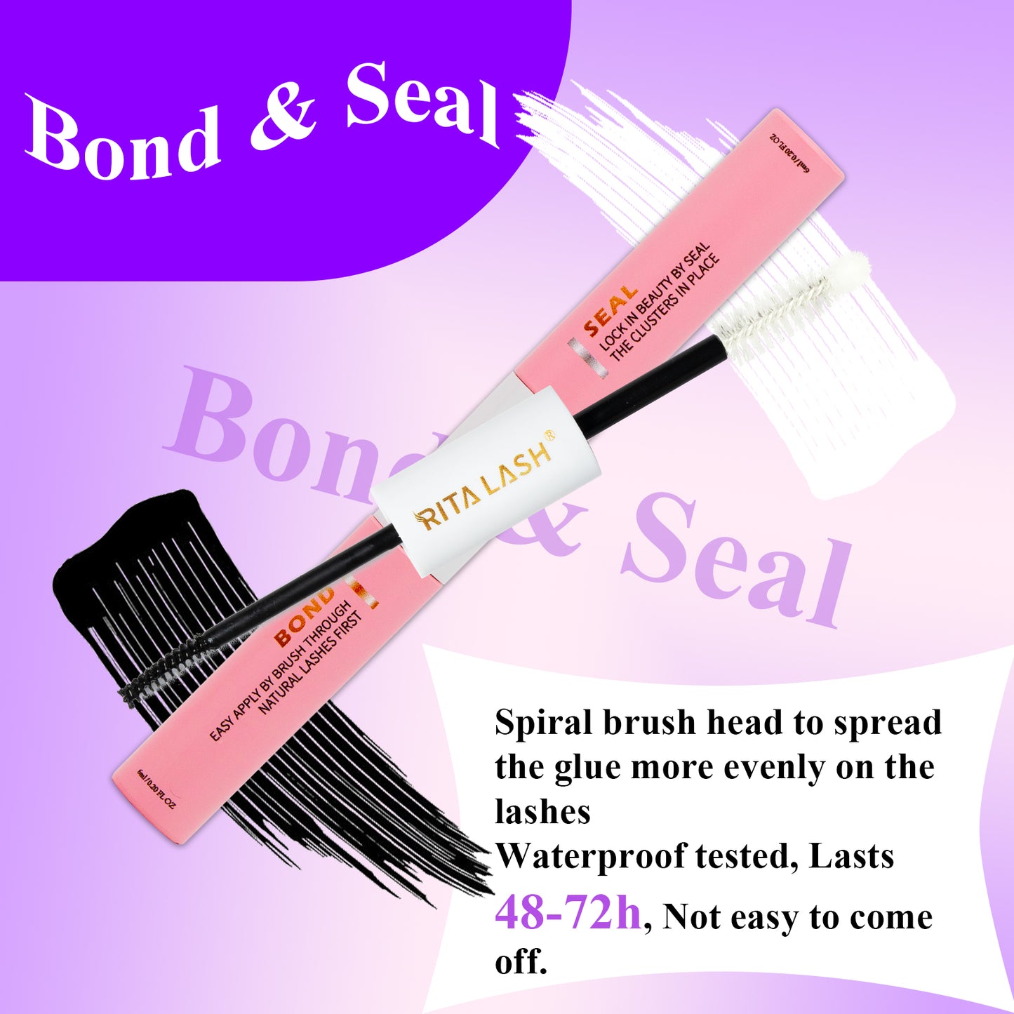 ✨RITALASH 240PCS D Curl 3D Fluffy Mix Length Individual False Cluster Es Kit Fluffy And Comfortable False Eyelashes Kit With Lash Bond&Seal Tweezers At Home For Daily Life&Dates And Party