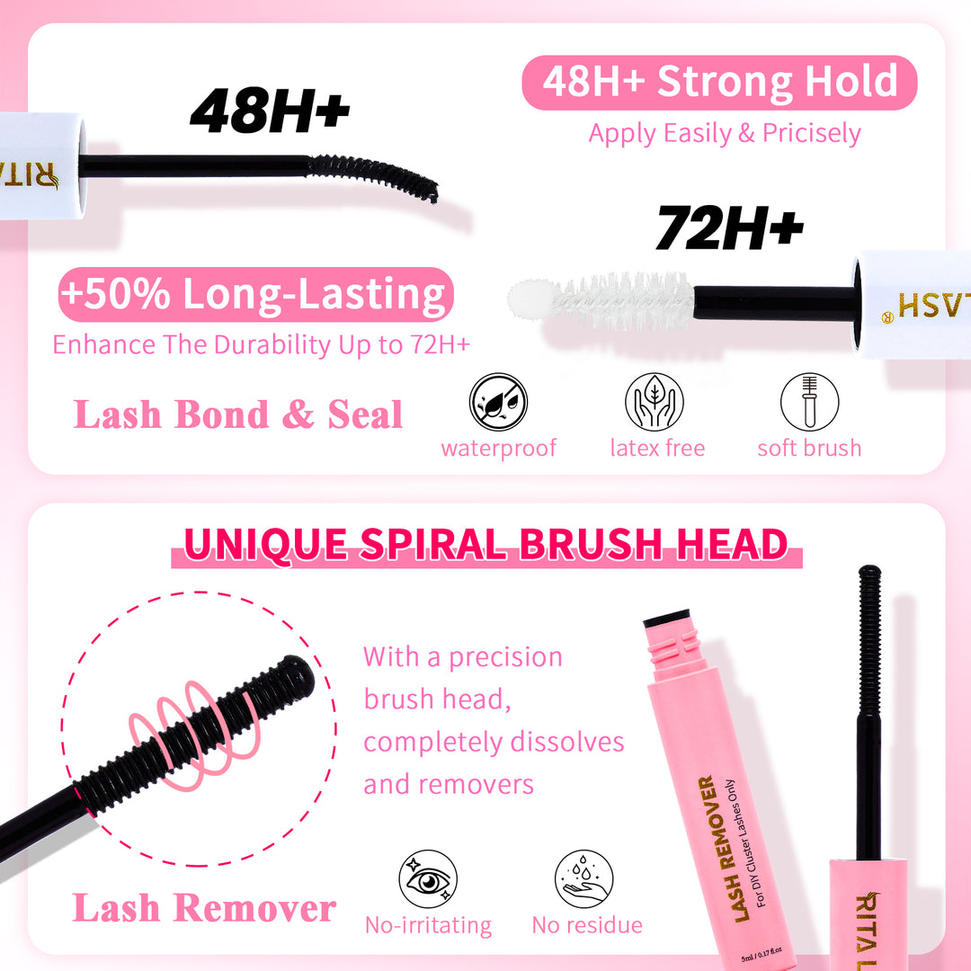 💖RITALASH 720PCS DIY Lash Extension Kit – Bottom Lashes + Spike + 60D + 100D Cluster Lashes