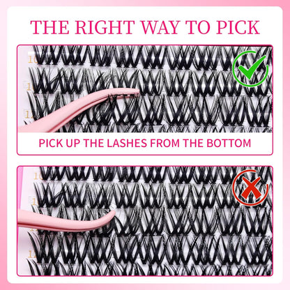 🌟RITALASH Fairy Lash Clusters – Wispy Manga-Style DIY Lash Extensions (8–18mm) | Wet-Look Spiky Individual Clusters with Invisible Band for Natural Fluffy Lash Styling