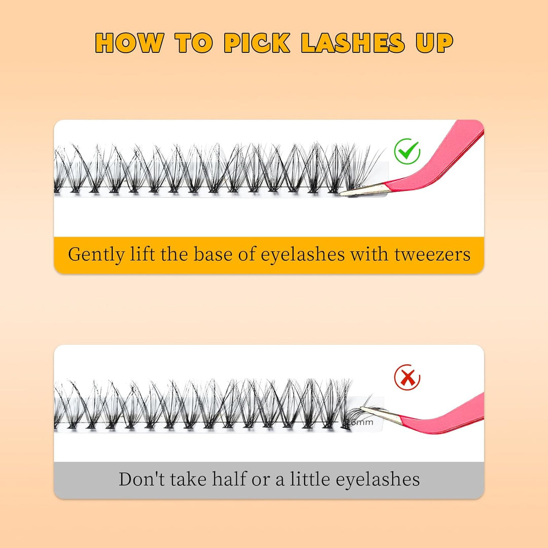 W02+W04+W05+W06 Cluster Lashes Only