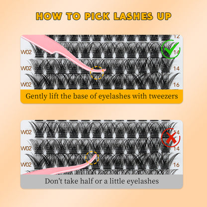 🌟RITALASH 384PCS 4 Style Cluster Lashes Book Individual Lashes Clusters Eyelash Extensions False Eyelashes DIY Wispy Fluffy Lash Extension Kit Reusable False Eyelashes Natural Look Mix 10-16mm