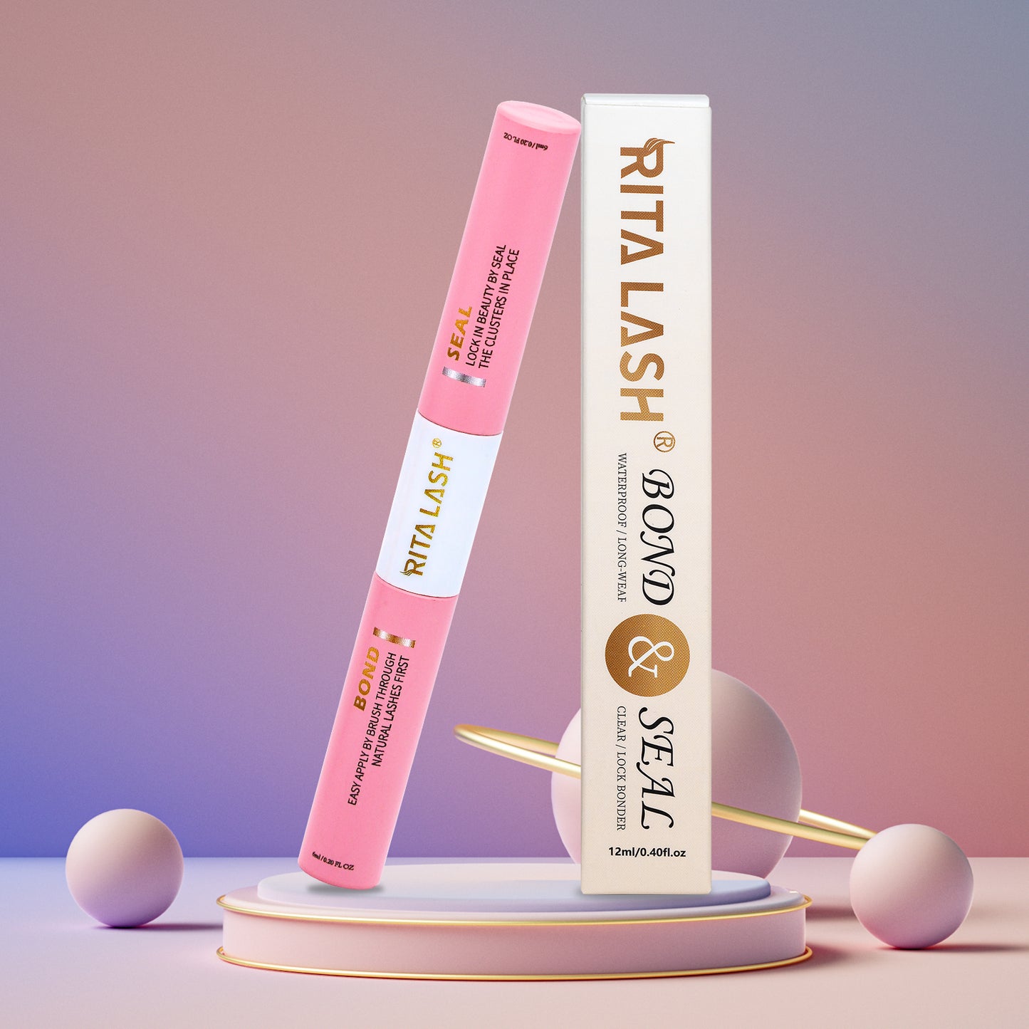 🌟RITALASH RITALASH 12ML Lash Bond & Overnight Sealer For Lash Clusters DIY Eyelashes Glue Lash Overnighter Black Lash Sealant 2 In 1 Long Lasting For 14 Days Hold