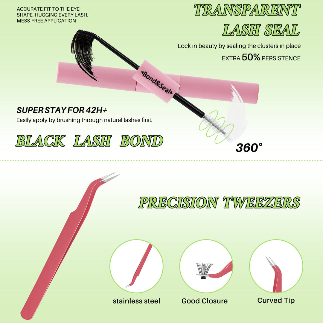 💖RITALASH 280PCS & 320PCS Individual False Cluster Lashes – 30D+40D / 30D+40D+50D D Curl