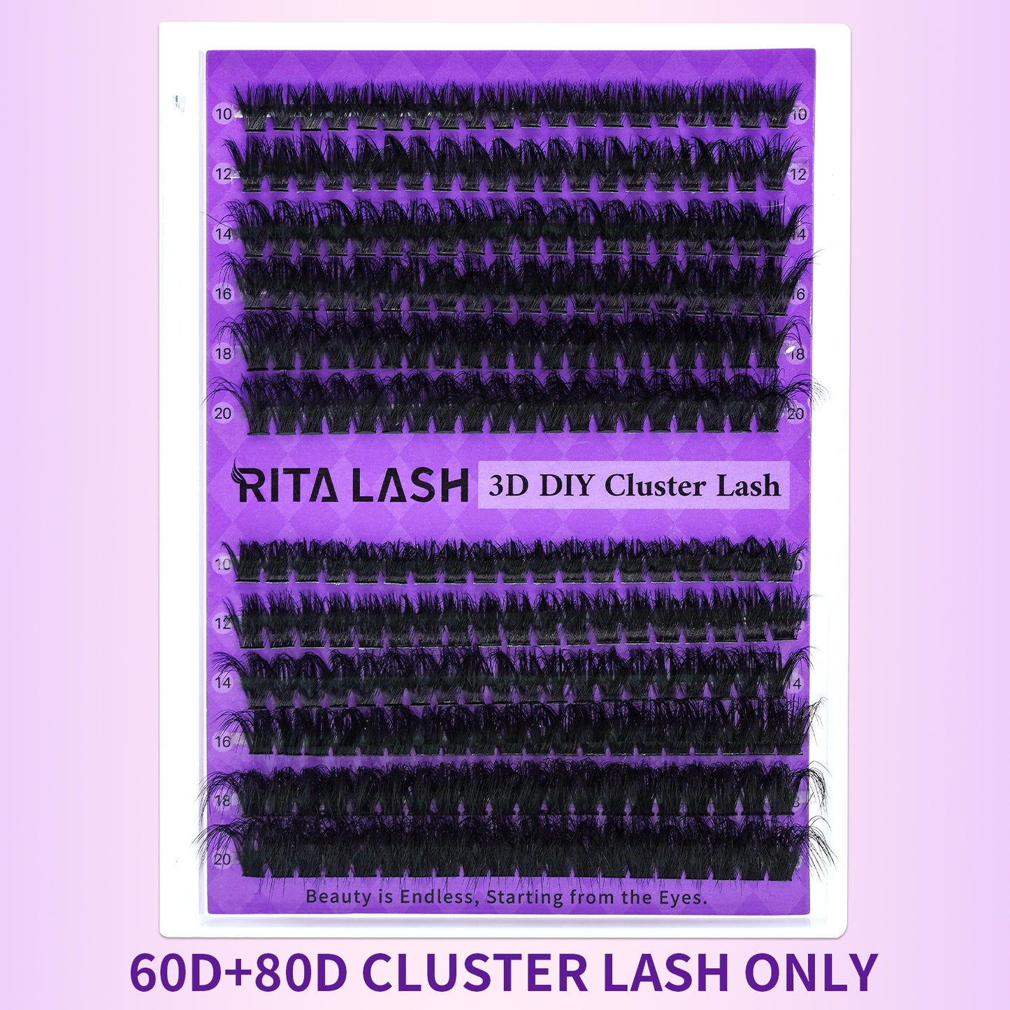 ✨RITALASH 240PCS D Curl 3D Fluffy Mix Length Individual False Cluster Es Kit Fluffy And Comfortable False Eyelashes Kit With Lash Bond&Seal Tweezers At Home For Daily Life&Dates And Party